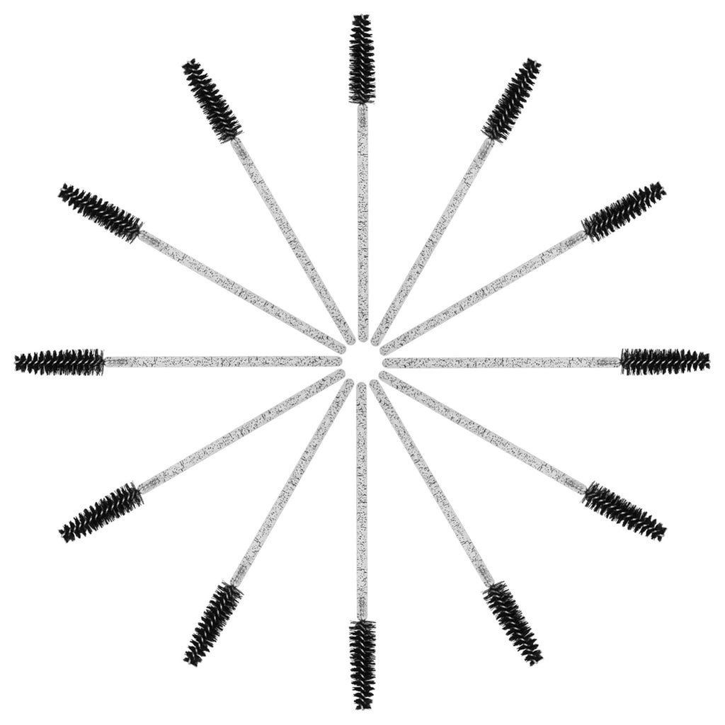100PCS Disposable Eyelash Brush, Mascara Wands Makeup Brushes Applicators Kits for Eyelash Extensions and Eyebrow Brush with Container (Black)
