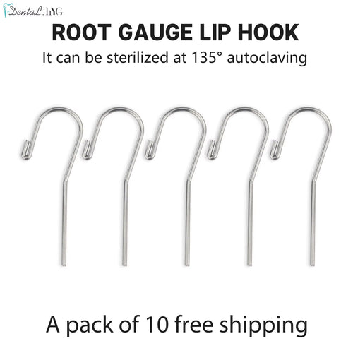 10Pcs/Pack Stainless Steel 2Mm Dental Lip Hook Root Canal Measuring Accessories Lip Mouth Hook Apex Locator Tool for Dentists