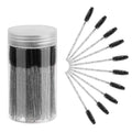 100PCS Disposable Eyelash Brush, Mascara Wands Makeup Brushes Applicators Kits for Eyelash Extensions and Eyebrow Brush with Container (Black)